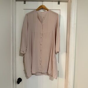 perret schaad 100% silk shirt dress
